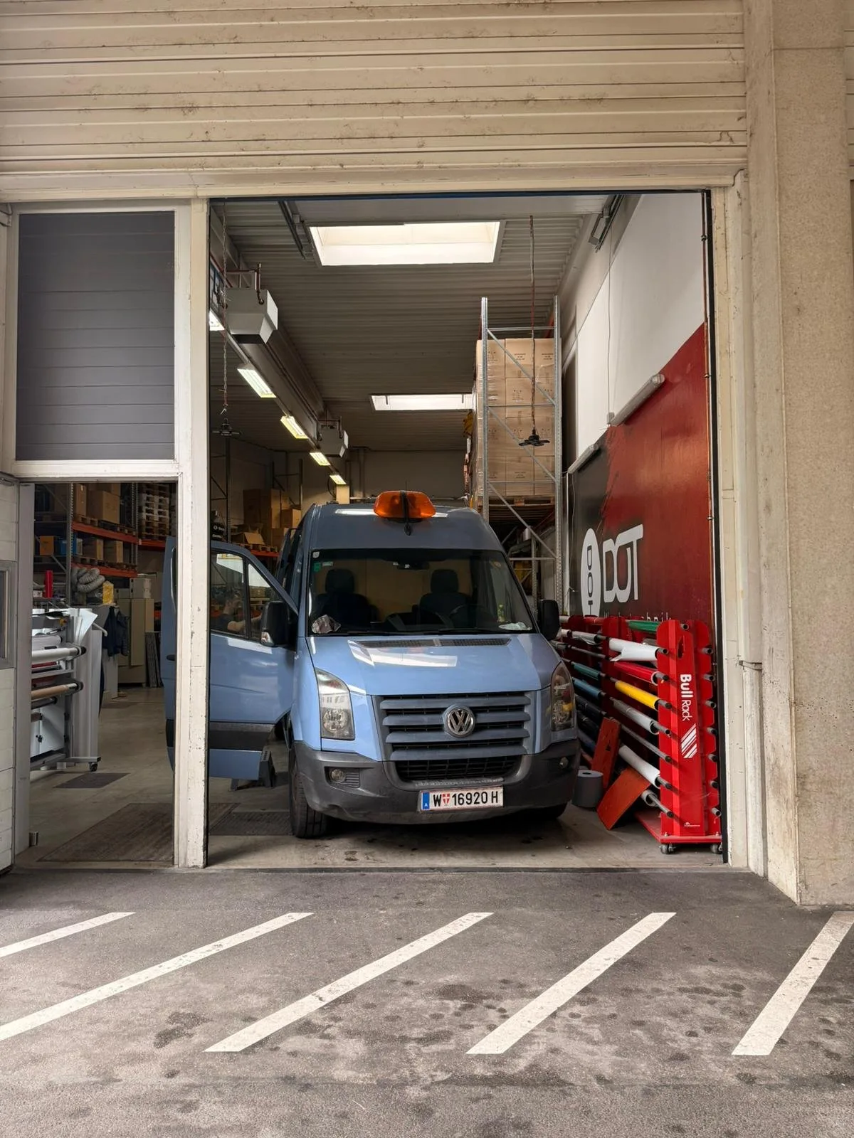 Die Hilde beim Boxenstopp